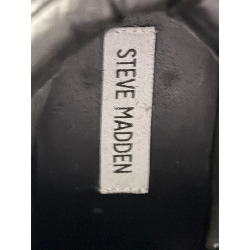 Steve Madden LINQSP Hidden Wedge Sneakers Women's 7.5 Black Perforated Zip